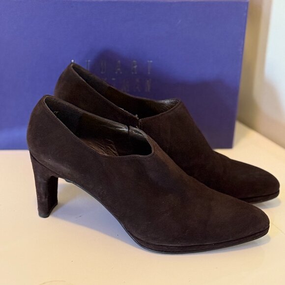 Stuart Weitzman Brown Suede Ankle Boot - Size 8.5 - Picture 1 of 3